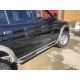 Пороги с площадкой алюминиевый лист с накладками для Mitsubishi Pajero Sport 1998-2007