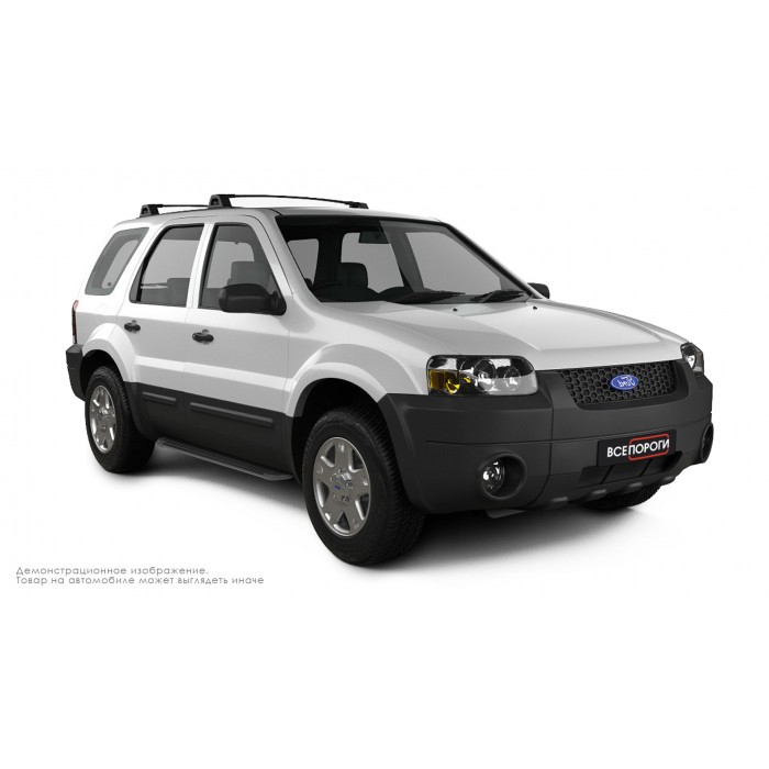 Пороги алюминиевые в полоску для Ford Maverick 2004-2007