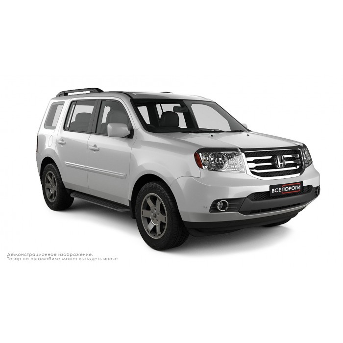 Пороги алюминиевые в полоску для Honda Pilot 2008-2015