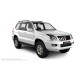 Пороги алюминиевые в полоску для Toyota Land Cruiser Prado 120 2002-2009