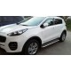 Пороги с площадкой алюминиевый лист для Kia Sportage 2016-2018