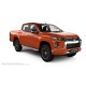 Пороги алюминиевые с нержавеющей площадкой для Mitsubishi L200 2019-2024