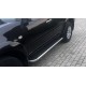 Пороги с площадкой чёрный алюминиевый лист для Mitsubishi Pajero Sport 2008-2016
