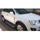 Пороги с площадкой чёрный алюминиевый лист для Opel Antara 2006-2010