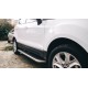 Пороги с площадкой чёрный алюминиевый лист для Ford Ecosport 2014-2018