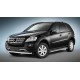 Пороги с площадкой чёрный алюминиевый лист для Mercedes ML W166 2011-2018