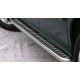 Пороги с площадкой чёрный алюминиевый лист для Kia Carnival 2002-2006