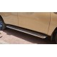 Пороги с площадкой чёрный алюминиевый лист для Nissan Patrol 2010-2024