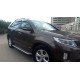 Пороги с площадкой алюминиевый лист для Kia Sorento 2012-2020