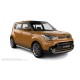 Пороги алюминиевые с нержавеющей площадкой для Kia Soul 2014-2016