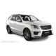 Пороги алюминиевые с нержавеющей площадкой для Mercedes ML W166 2011-2018