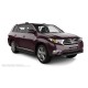 Пороги алюминиевые чёрные для Toyota Highlander 2010-2014