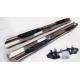 Пороги с площадкой нержавеющий лист с накладками для Mitsubishi Pajero Sport 1998-2007