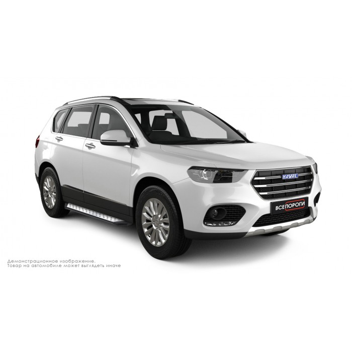 Пороги алюминиевые ОЕМ BMW-стиль для Haval H6 2014-2020