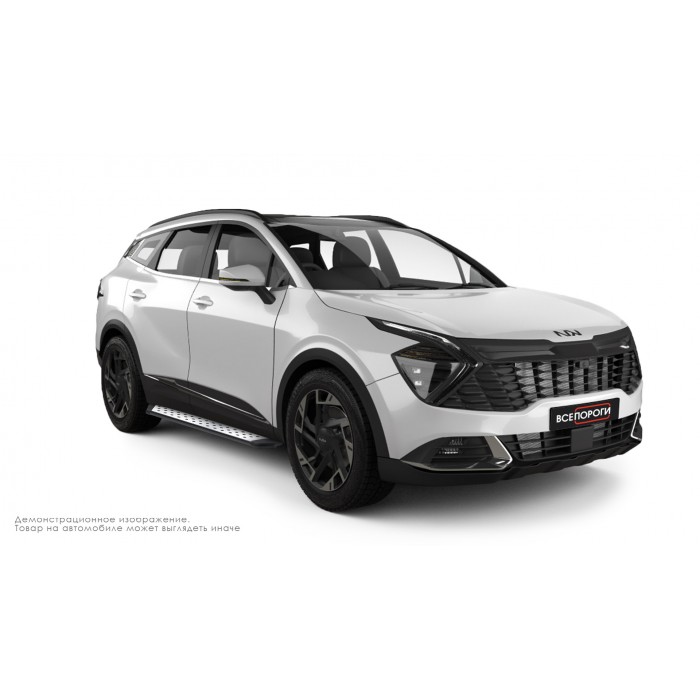 Пороги алюминиевые ОЕМ BMW-стиль для Kia Sportage 2021-2024