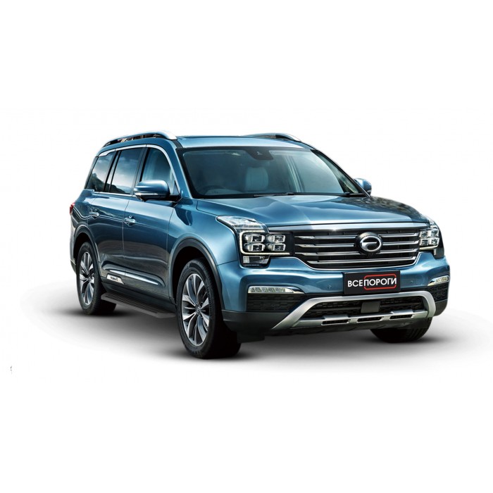 Пороги алюминиевые в полоску для GAC GS8 2016-2023