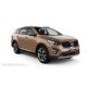 Пороги алюминиевые в полоску для Kia Sorento Prime 2015-2017