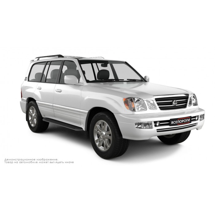 Пороги алюминиевые в полоску для Lexus LX-470 2002-2007