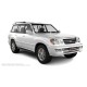 Пороги алюминиевые в полоску для Lexus LX-470 2002-2007