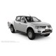 Пороги алюминиевые в полоску для Mitsubishi L200 2014-2015