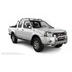 Пороги алюминиевые в полоску для Nissan NP300 2008-2014