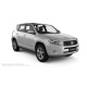 Пороги алюминиевые в полоску для Toyota RAV4 2006-2009