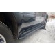 Пороги алюминиевые чёрные для Chevrolet TrailBlazer 2001-2011