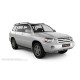 Пороги алюминиевые в полоску для Toyota Highlander 2001-2007