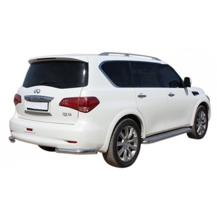 Пороги с площадкой алюминиевый лист для для Infiniti QX56/QX80 2010-2018