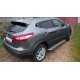 Пороги с площадкой алюминиевый лист для Nissan Qashqai 2014-2015