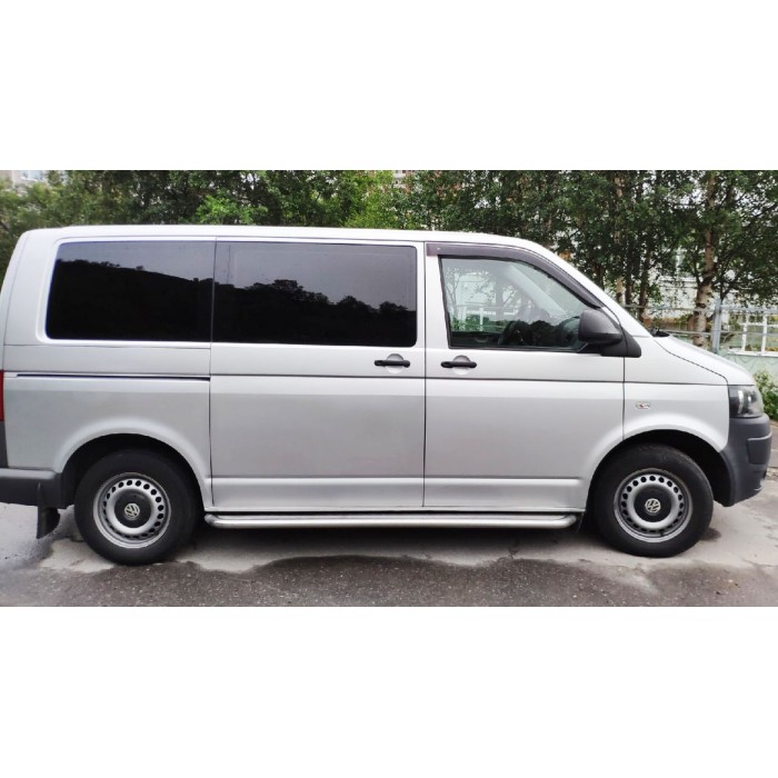 Пороги с площадкой алюминиевый лист для Volkswagen Transporter 2003-2015