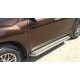 Пороги с площадкой чёрный алюминиевый лист для Lifan MyWay 2016-2020
