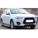 Пороги с площадкой алюминиевый лист для Mitsubishi ASX 2013-2016