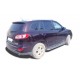 Пороги с площадкой чёрный алюминиевый лист для Hyundai Santa Fe 2010-2012