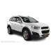 Пороги алюминиевые чёрные для Chevrolet Captiva 2011-2013