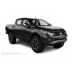 Пороги алюминиевые чёрные для Fiat Fullback 2016-2020