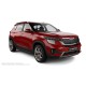 Пороги алюминиевые чёрные для Kia Seltos 2020-2024