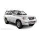 Пороги алюминиевые чёрные для Lexus LX-470 2002-2007