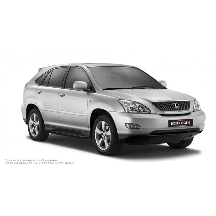 Пороги алюминиевые чёрные для Lexus RX-350/400h 2003-2008