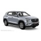 Пороги с площадкой чёрный алюминиевый лист для Hyundai Creta 2021-2024