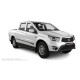 Пороги алюминиевые чёрные для SsangYong Korando Sports 2011-2017