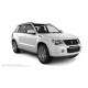 Пороги алюминиевые чёрные для Suzuki Grand Vitara 5 дверей 2005-2011