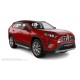 Пороги с площадкой нержавеющий лист с проступью для Toyota RAV4 2019-2024