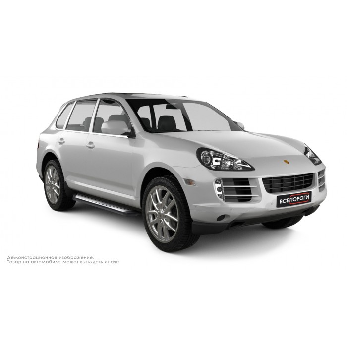 Пороги алюминиевые ОЕМ BMW-стиль для Porsche Cayenne 2003-2010