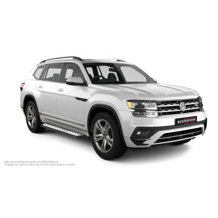 Пороги алюминиевые ОЕМ BMW-стиль для Volkswagen Teramont 2018-2024