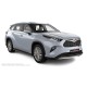 Пороги алюминиевые в полоску для Toyota Highlander 2020-2024