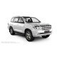 Пороги алюминиевые в полоску для Toyota Land Cruiser 200 2007-2011