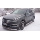 Пороги с площадкой алюминиевый лист для Hyundai Santa Fe 2018-2020