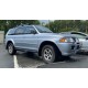 Пороги алюминиевые в полоску для Mitsubishi Pajero Sport 1998-2007