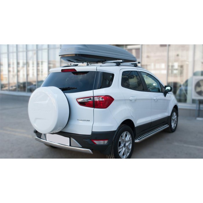 Пороги с площадкой алюминиевый лист для Ford Ecosport 2014-2018